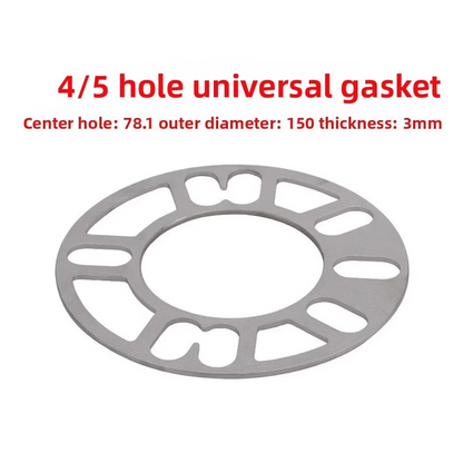 4-5 Hole Universal Aluminum Alloy Flange Gasket Lightweight Wheel Hub Center Gasket For Automobiles And Motorcycles