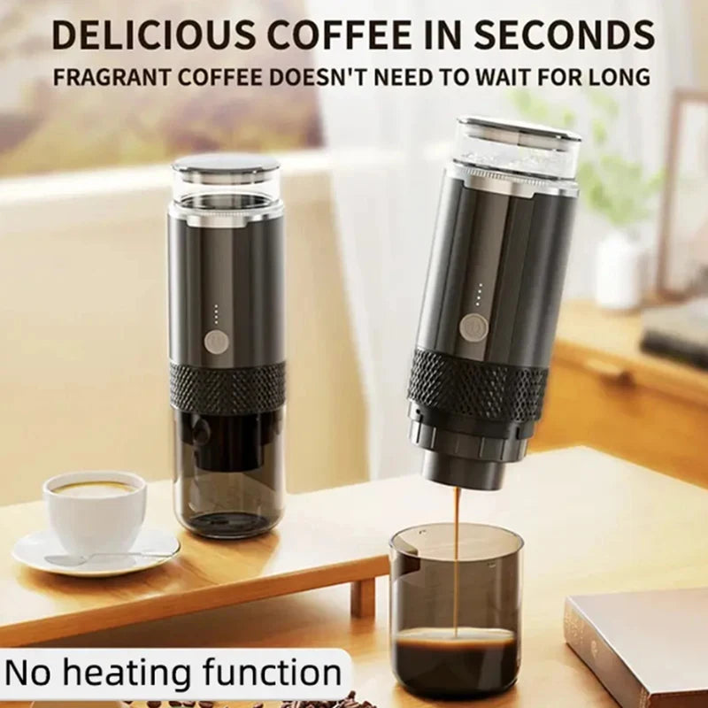 Wireless Espresso Machine Travel Coffee Maker Small Rechargeable Coffee Machine for Camping RV Hiking Capsul Suitable