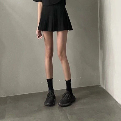 HELA American College Style Retro Wrap Skirt Set Women Summer Pure Desire Strap Dress Shirt Two Piece Set Long Sleeve