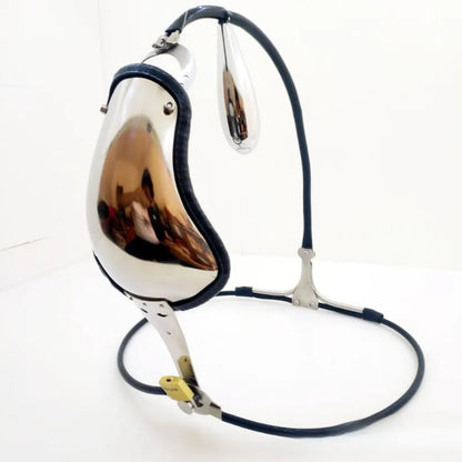 Stainless Steel Male Chastity Belt Device with Butt Open Invisible Cock Penis Cage Adjustable Waist Lock BDSM Bondage Sex Toys
