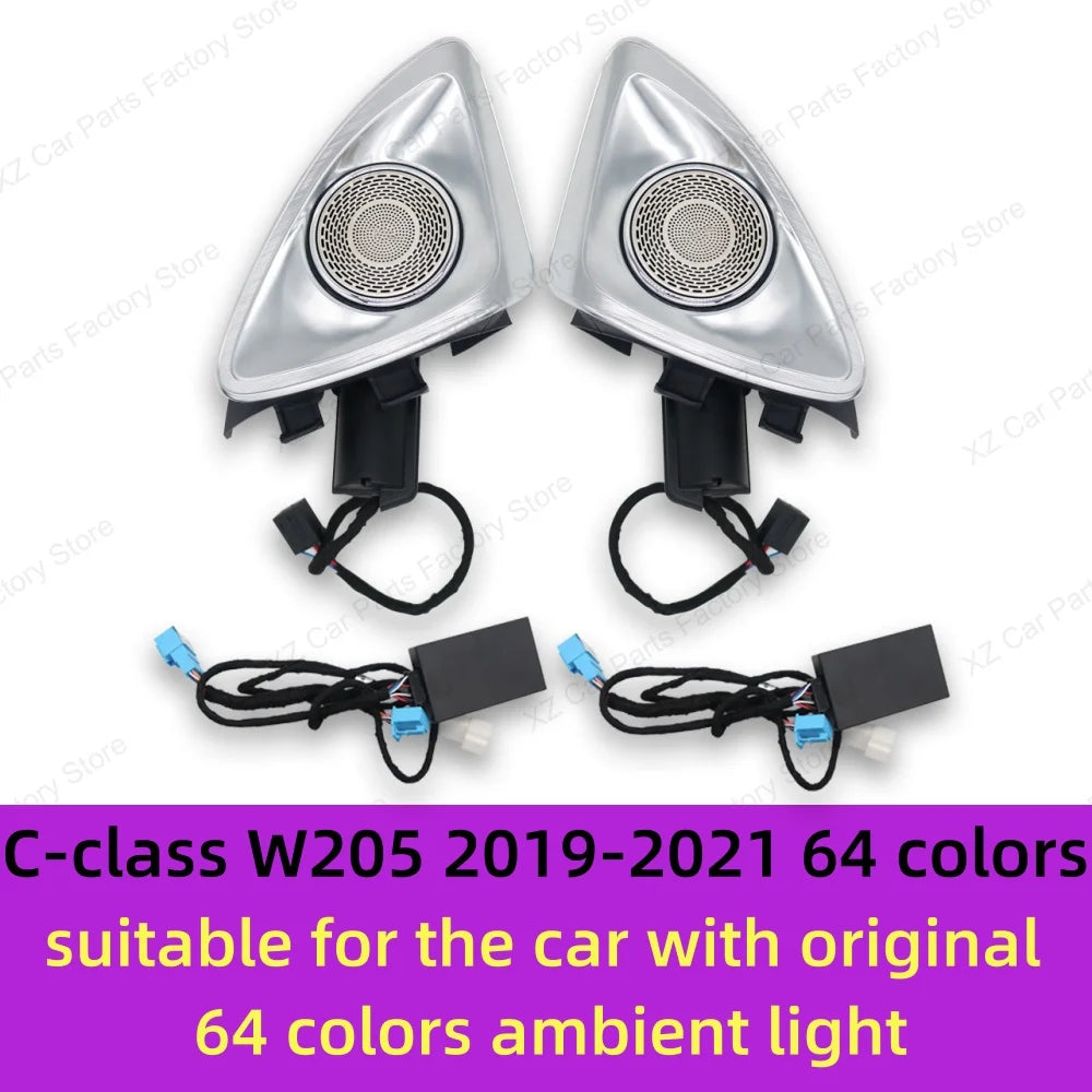 For Mercedes-benz 4d Rotating Tweeter C Glc E S-class W213 W205 W222 W223 X253 Rgb Led Luminous Car Speaker Horn Refit