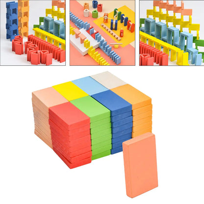 Colorful Wooden Building Blocks Educational Games Tile Toy for Kids Adults Birthday Gift for Boys Girls