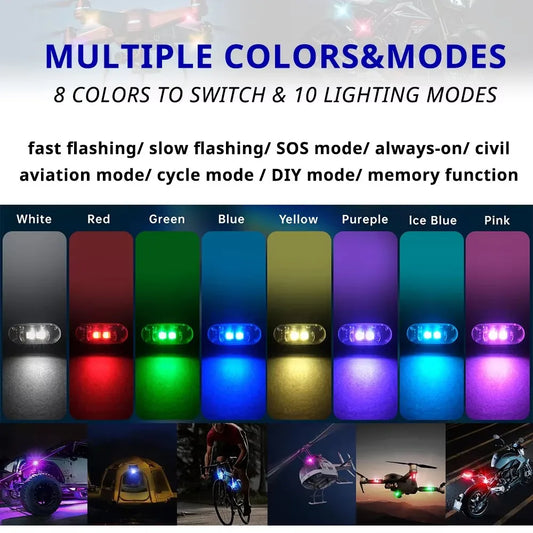 LED Portable Party Lights Remote Control Wireless Lighting Rechargeable Car Footwell Light Under Glow Kit Accessories Gift