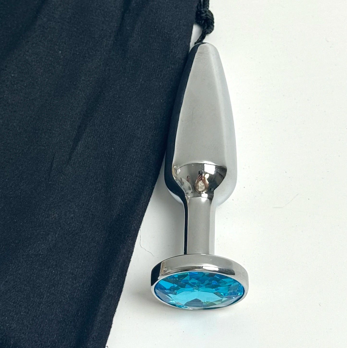Lake Blue Gem Silver Metal Anal Plug Set by Dream Vibe Anal Trainer Kit Prostate Sex Toy Unisex Couple Backdoor Intimate Gift