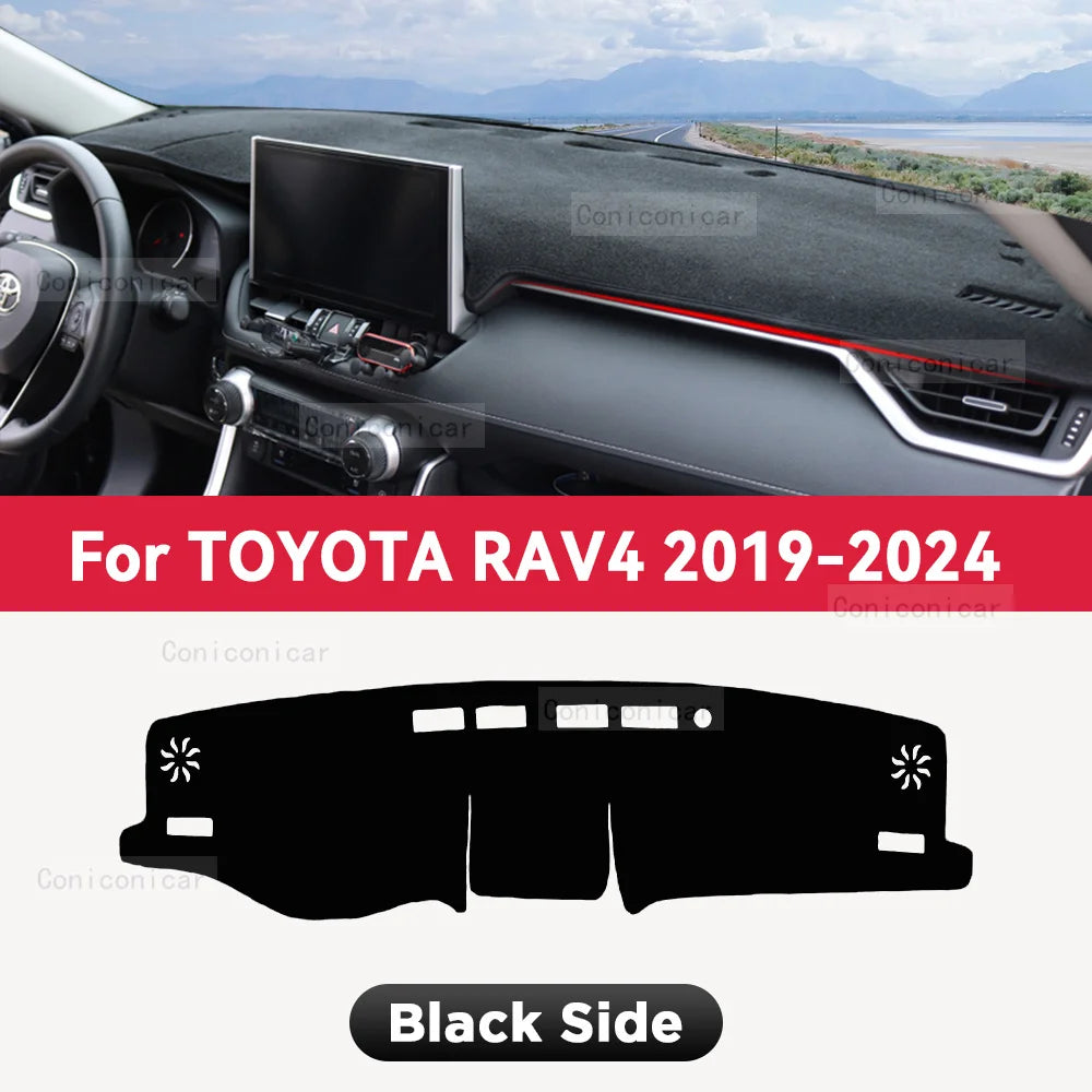 Dashboard Cover Mat Protective Pad  For TOYOTA RAV4 2019-2024 Car Accessories Dash Board Sunshade Anti-UV Carpet Dashmat