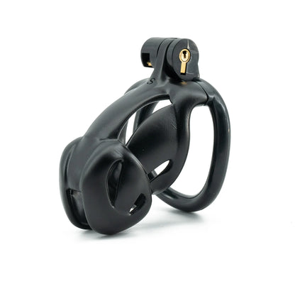 Black Curved Ring Cuckold Male Chastity Device Long Plastic Cock Cage Penis Lock Sex Toys for Men