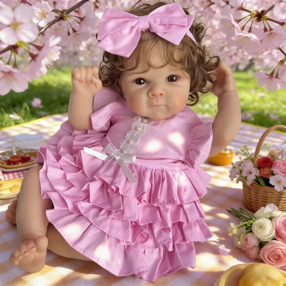 AONPENG 45 CM 18INCH Reborn Baby Doll Toy Realistic Handmade Full Vinyl Body Babies Doll Lifelike Fashion Birthday Gift Toy Doll