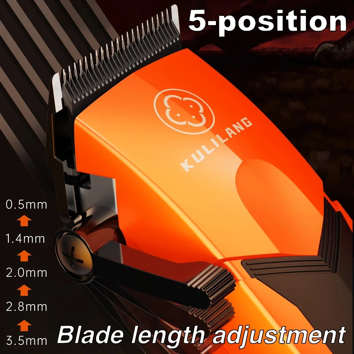 KULILANG R77F R55F BRD808 Professional Electric Hair Clipper Set Gradient Carving Hair Trimmer Electric Shaver Salon Barber Shop