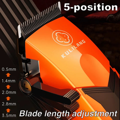 KULILANG R77F R55F BRD808 Professional Electric Hair Clipper Set Gradient Carving Hair Trimmer Electric Shaver Salon Barber Shop
