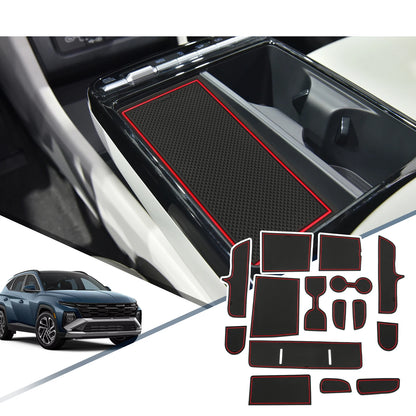 RUIYA for Hyundai Tucson NX4 Limited 2025 2026 Car Door Groove Mat Anti-slip Slot Pad Auto Hyundai Tucson 2025 Accessories