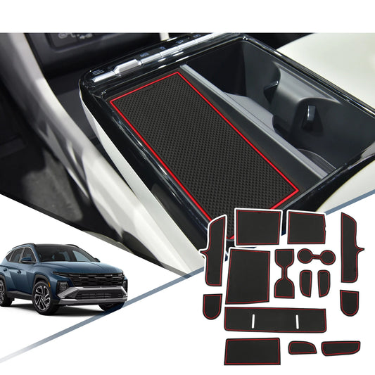 RUIYA for Hyundai Tucson NX4 Limited 2025 2026 Car Door Groove Mat Anti-slip Slot Pad Auto Hyundai Tucson 2025 Accessories