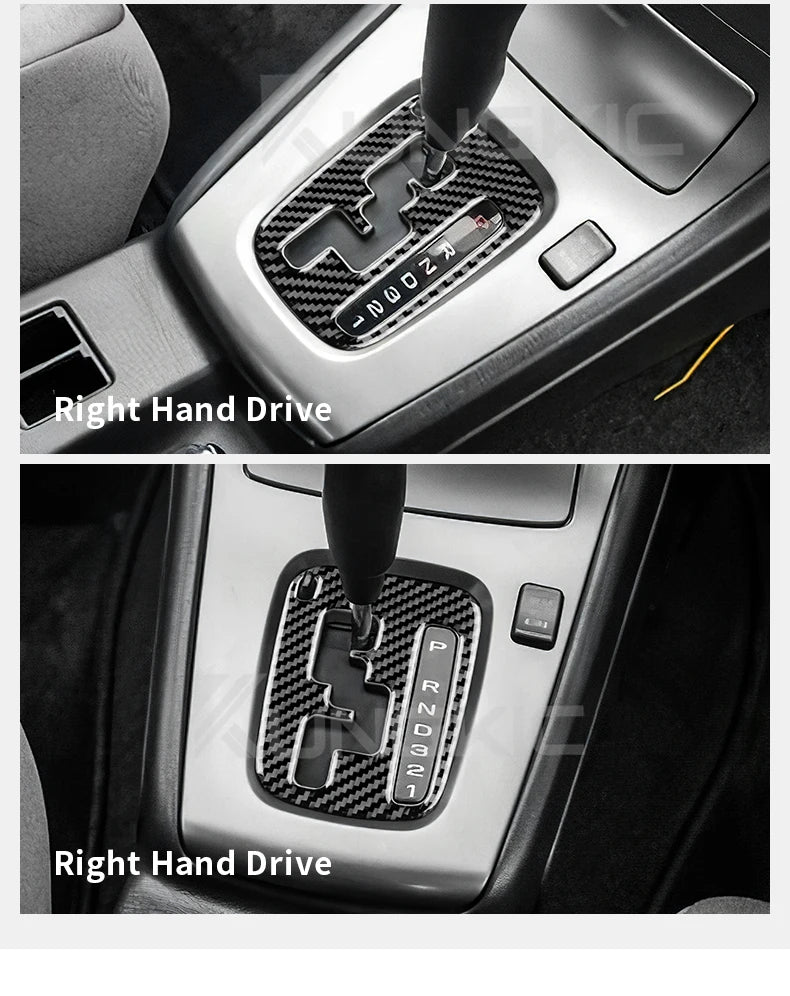 Real Soft Carbon Fiber Sticker For Subaru Impreza 2005 2006 2007 Gear Shift Panel Outlet Vent CD Frame Interior Accessories