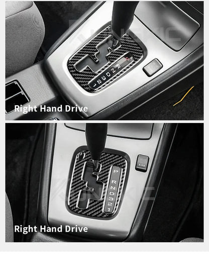 Real Soft Carbon Fiber Sticker For Subaru Impreza 2005 2006 2007 Gear Shift Panel Outlet Vent CD Frame Interior Accessories