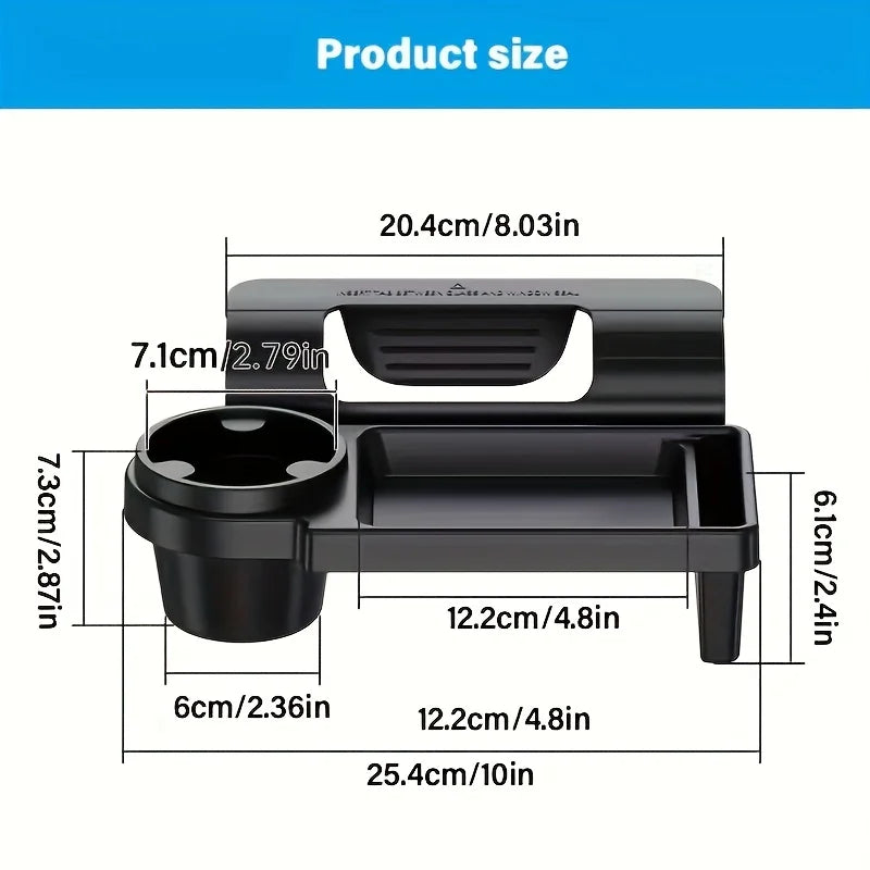 Car Organizer Box With Cup Holder Drink Holder Side Door Window Phone Slot Hanging Storage Rack For Vehicle Interior Accessories
