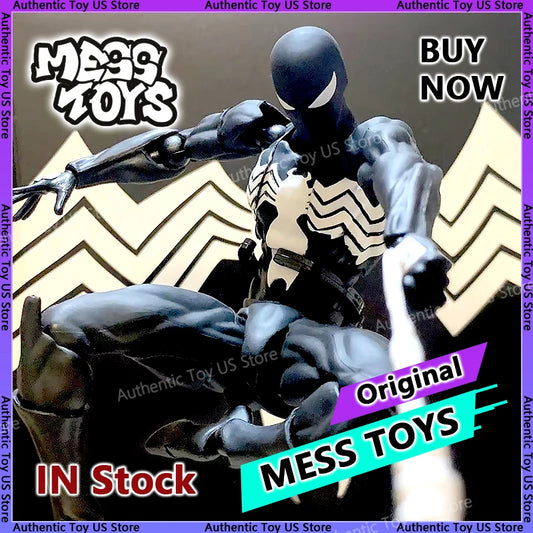 In Stock Mess Toys Spider Man Symbiote Spiderman Messtoys Black Suit Neighbor Scarlet Spider Anime Action Figure Gifts Toys