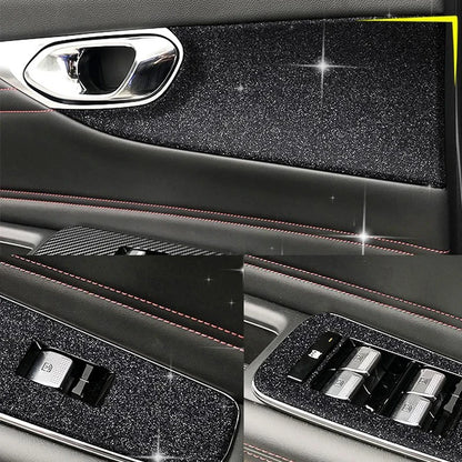 PVC 30/50CM Car Black Flash Film Vinyl Stickers Waterproof Self-adhesive DIY Decorative Stickers Auto Parts For Audi a3/q7/a4