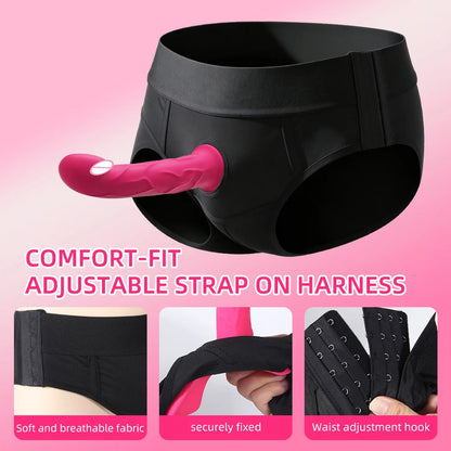 Thrusting Vibrator Remote Control Vibrating Silicone Strap On Dildo G Spot Wearable Pegging Panties Vibrators Sex Toy for Women