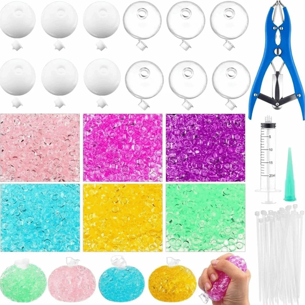 1 Set Fun Tear Resistant DIY Craft Supplies Clear Refillable TPR Empty Ball Skin Non Toxic Stretchy Fidget Ball Toy Party Favors