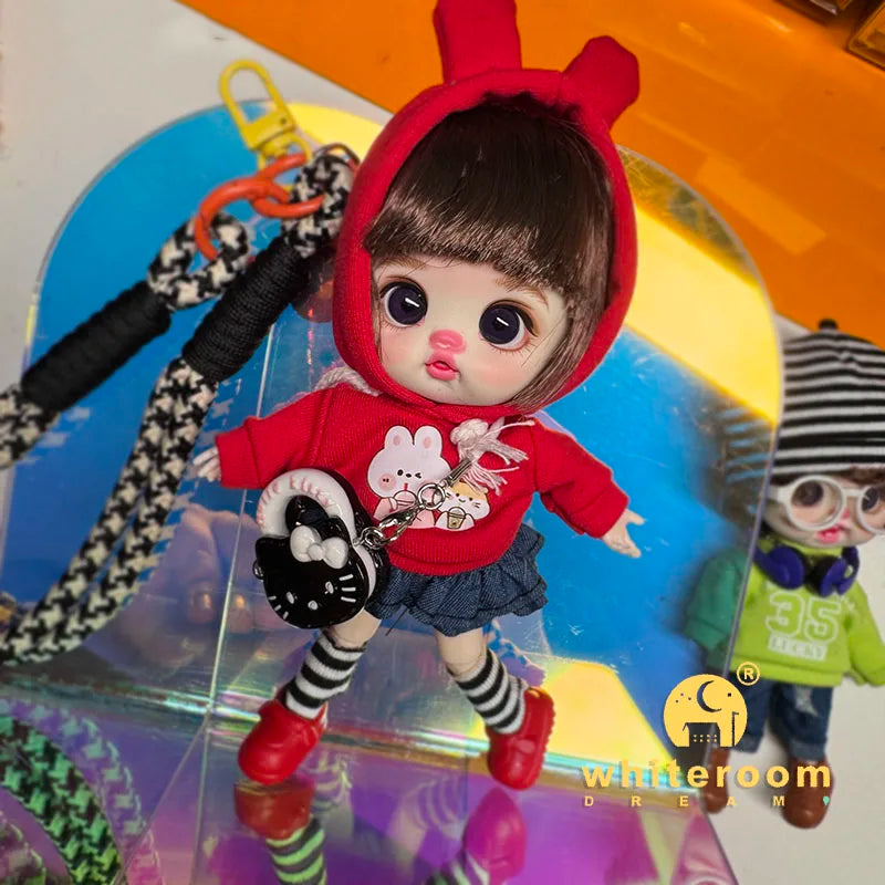 Trendy Toy Doll OB11 Lion Dance Doll Chinese Style Girl Doll Clothes Set for Chinese New Year  Spring Festival Gift Festival BJD