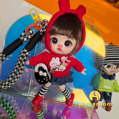 Trendy Toy Doll OB11 Lion Dance Doll Chinese Style Girl Doll Clothes Set for Chinese New Year  Spring Festival Gift Festival BJD