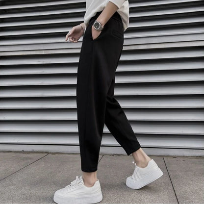 Man Sports Pants Solid Plus Big Size Harem Joggers Korean Deals Cool Trousers Autumn Winter Retro Essential Sweatpants for Men