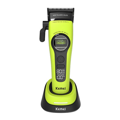 Komei Professional Hair Clipper F1 - Super Motor with External Brushless Trimmer, Men's Electric Shaver KM-1593
