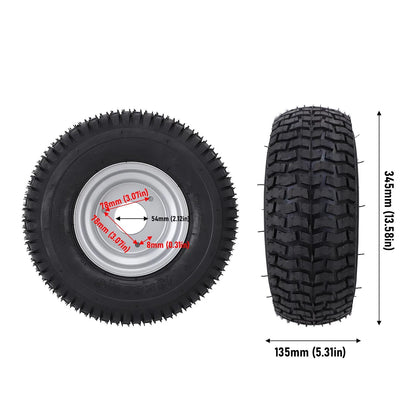 13x5.00‑6 Wheel Tire with Rim Vacuum Tubeless Enhanced Traction Antislip All Terrain Tire for ATV Quad Go Kart Golf Cart Bike
