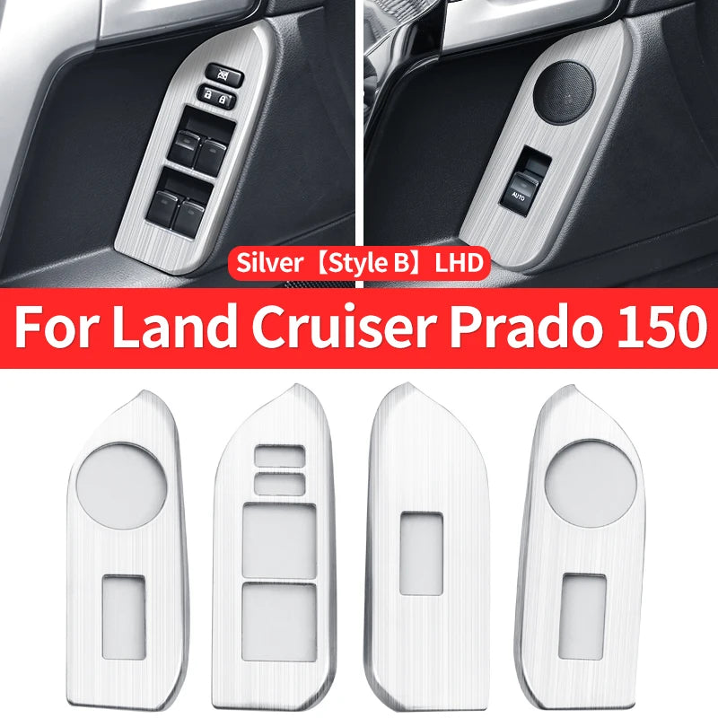 For 2010-2021 Toyota Land Cruiser Prado 150 Interior Modification Accessories Glass Button Panel FJ150 J15 Car Door Handle