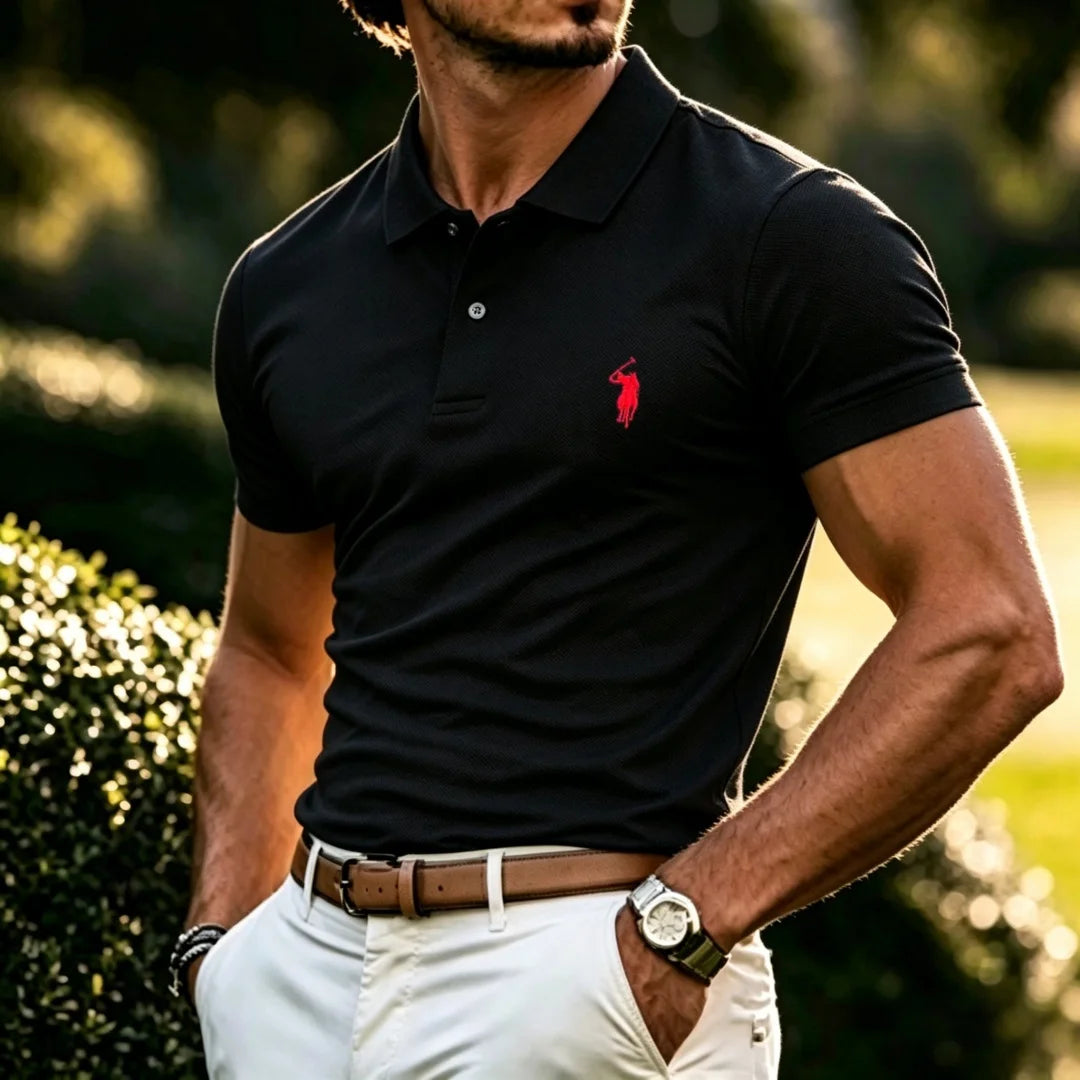 100% pure cotton high-end brand men's short sleeve polo shirt 2026 summer luxury fashion pony embroidery golf top casual T-shirt