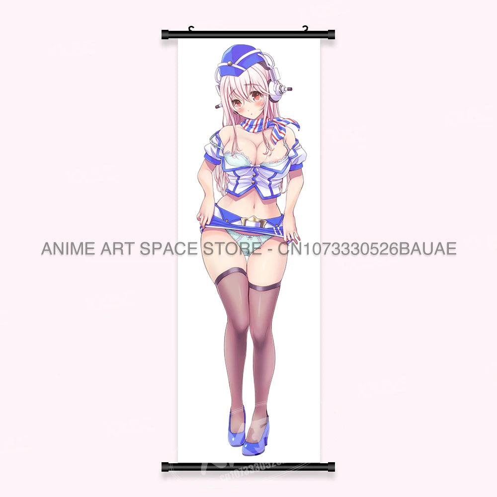 Video game Wall Artwork Canvas Scrolls Picture Anime Movie Role Poster Hanging Painting Print Home Decoration For SUPER SONICO