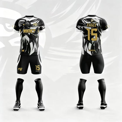 Custom Sublimation Football Jersey Sets Breathable Football Uniform Team Soccer Jersey Set Training Soccer Uniform For Men