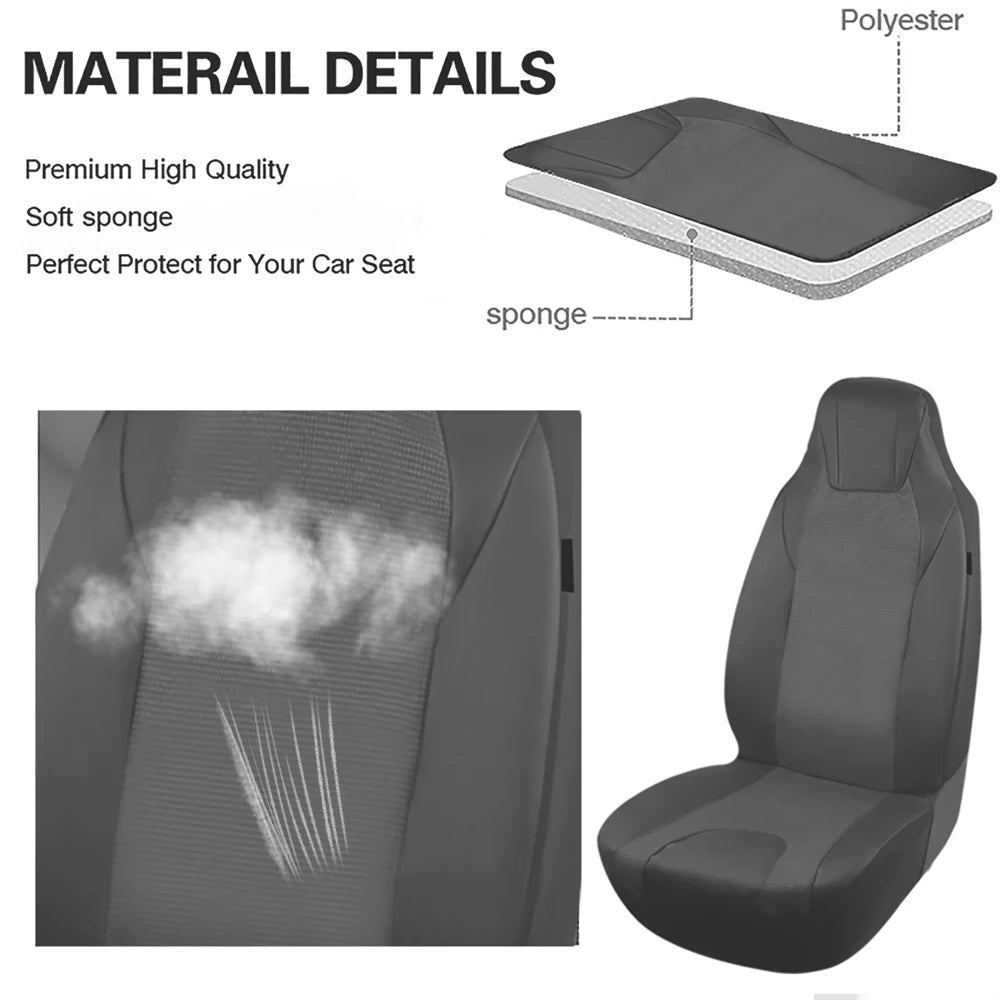 AUTOKING High Back Car Seat Covers Leather Seat Covers Universal Size Fit For Most Car SUV Truck Vans Accessories Interior