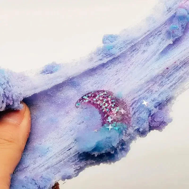 60ml DIY Moon Snowflake Butter Clay Kit-Non-Sediment Slime, Decompression Activity Playset, Fluffy Mud Toy