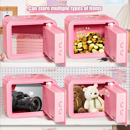 Children's Mini Fingerprint Piggy Bank Toys DIY Password Unlock Money Box Kids Savings Bank With Music Key Toy For 3 Yeas Gifts