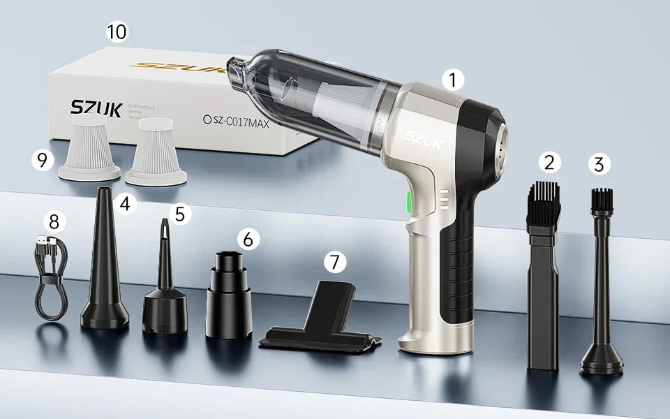 SZUK 9998700PA Car Vacuum Cleaner Strong Suction Cordless Wireless Cleaner Portable HandHeld Vacuum Cleaner Cleaning Machine