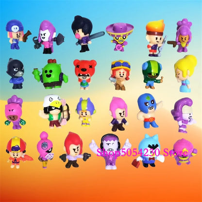24pcs Anime Mini Figures Set Game Accessories Charms Poco Nita Cute Cartoon Heroes Home Decor Ornament for Birthday Present