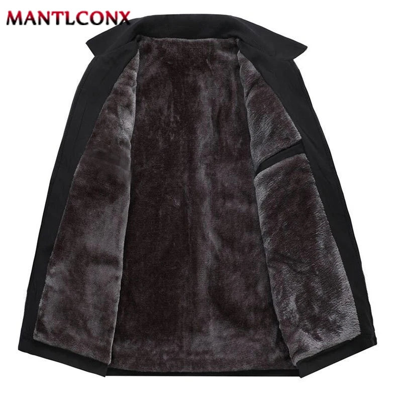 Turn-down Collar Autumn Winter Casual Jacket Men Blazer Thick Warm Jackets for Men Winter Office Dress Coat Social Outerwear 3XL