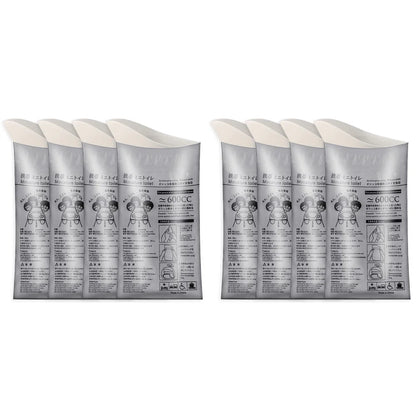 100-8PC Outdoor Emergency Urine Bags 600ml Disposable Travel Mobile Toilet Portable Urinal Bag for Female Baby Male Vomiting Bag