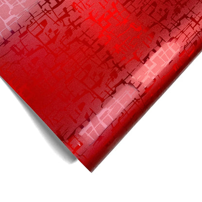 Carbon Fiber Laser Red Car Stickers Glossy Holographic Vinyl Wrap Films Air Release Bubble Free Auto Body Decal Car Accessories