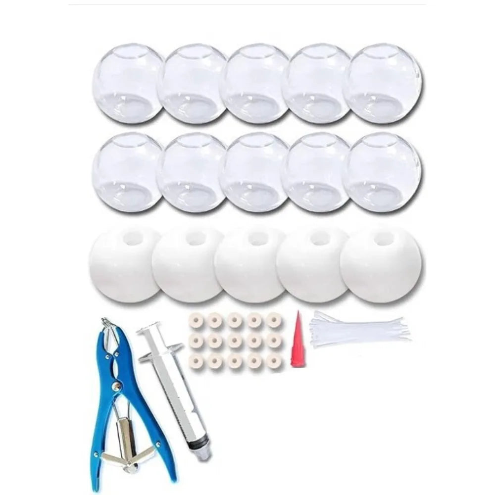 Easy DIY TPR DIY Ball Shell Kit Transparent Round Squishy Ball Making Kit Refillable Soft Stress Ball Kit Kids Craft Projects