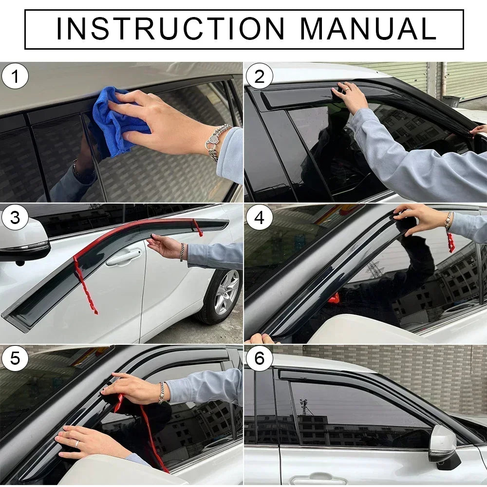 Window Visor for Renault SCENIC 3 2009 2010 2011 2012 2013 2014 2015 Wind Deflectors Rain Guards Door Visor Vent Shades