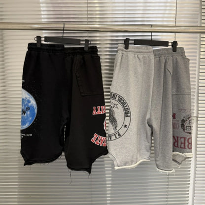 2026ss Vintage Protocol Shorts High Street Hip Hop Men Woman Casual Short Pants Streetwear