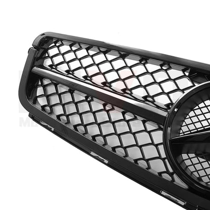 Glossy Black AMG Style Bumper Grille Grill With OE Style Emblem Logo For Mercedes Benz C-Class W204 2008-14 C180 C200 C250 C350