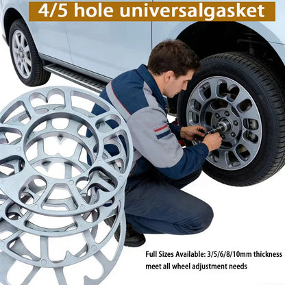 4-5 Hole Universal Aluminum Alloy Flange Gasket Lightweight Wheel Hub Center Gasket For Automobiles And Motorcycles