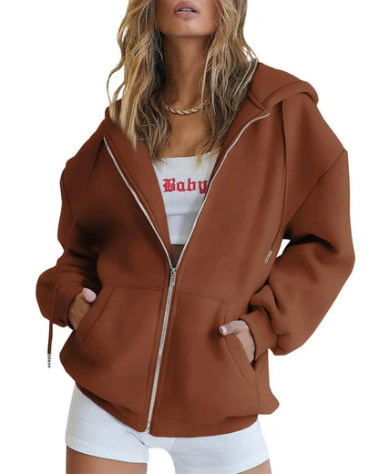 Plus Size cardigan Hoodie grunge punk silmY2K top rock aesthetic high street casual fashion urban women Hoodie Casual hooded