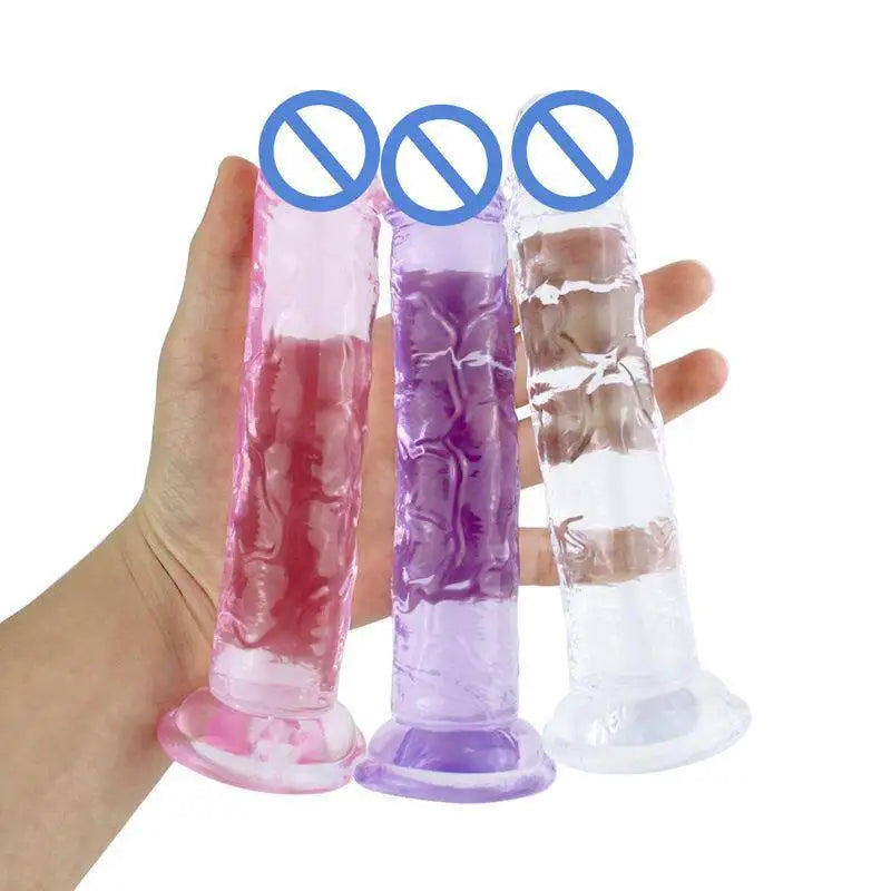 Realistic Anal Butt Plug Soft Jelly Dildo Suction Cup G Spot Anal Vaginal Masturbators Penis Dick Adult Sex Toys For Women Men