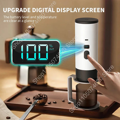 Portable Coffee Machine Wireless 15Bar 7800mAh Digital Display 3-in-1 for Ground/Nespresso/DolceGusto Capsule Coffee Maker