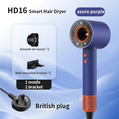 Hair Dryer with Negative Ions for Hair Care, Silent, Fast Drying, Temperature Control, High-Speed, Huaqiangbei Strong Wind Hd16 Hair Dryer