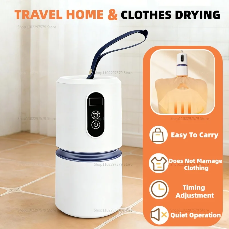 Portable Clothes Dryer Electric Clothing Fast-Drying Machine Compact Foldable Laundry Dryer With Dry Bag For Apartment RVs