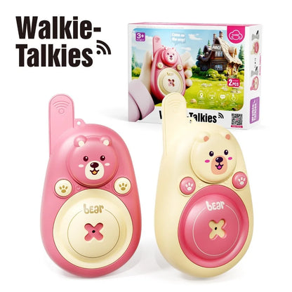 Remote Intercom 2pcs Walkie Talkies Radio Transmitter For Kids Remote Wireless Transmitter Page Cartoon Toys